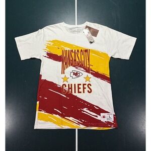 Kansas City Chiefs Mitchell & Ness T-Shirt Youth Large AOP Football Brand New